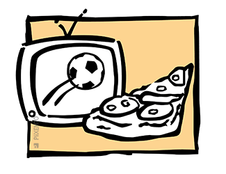 TV and Pizza